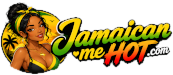 Jamaicanmehot logo pretty dark skinned lady with overlaid text